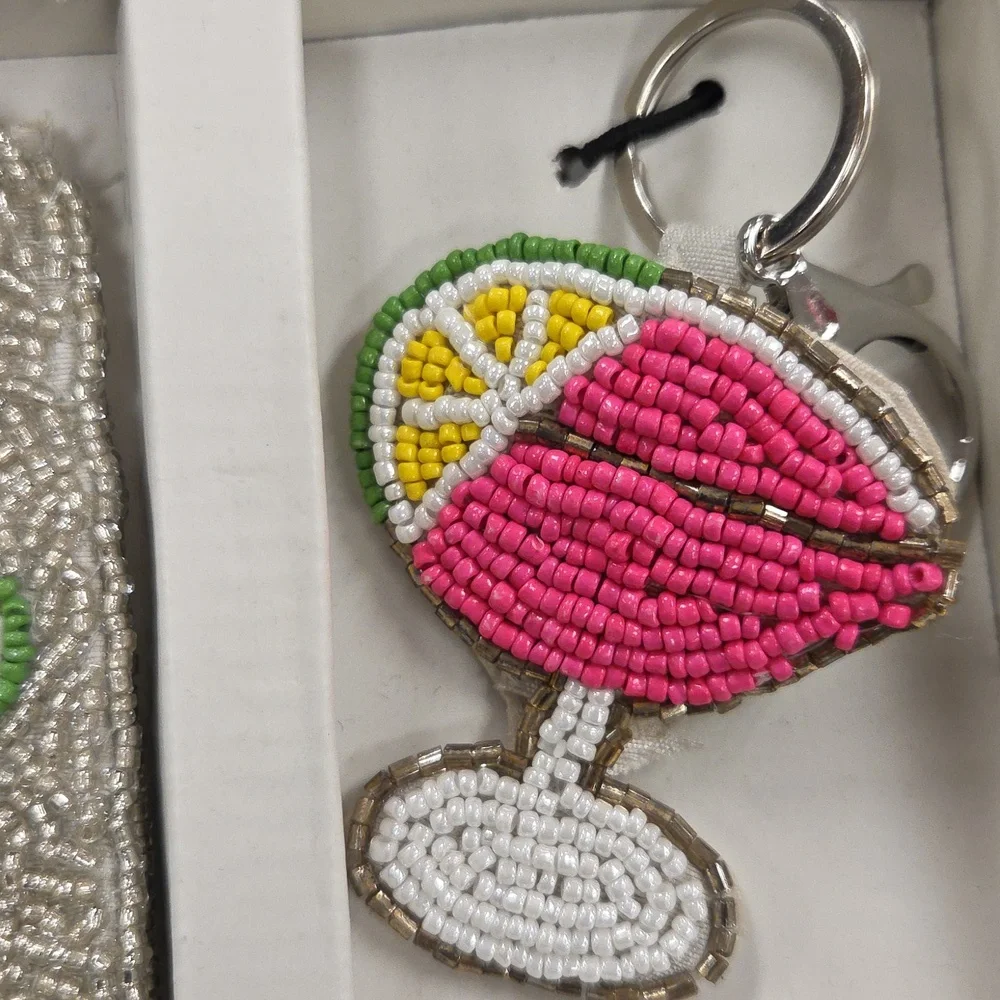 💕▪️ Rachel Zoe ▪️Beaded Martini Coin Purse & Bag Charm